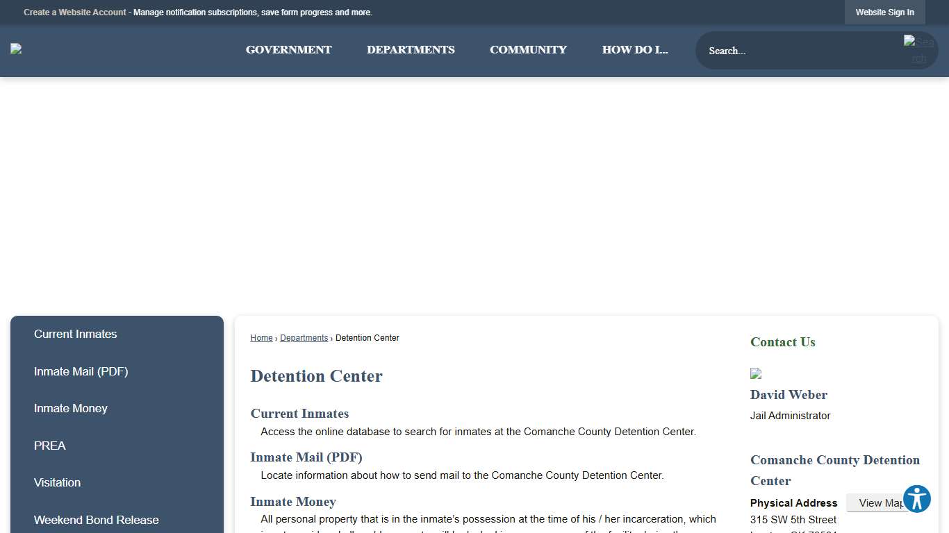 Detention Center | Comanche County, OK